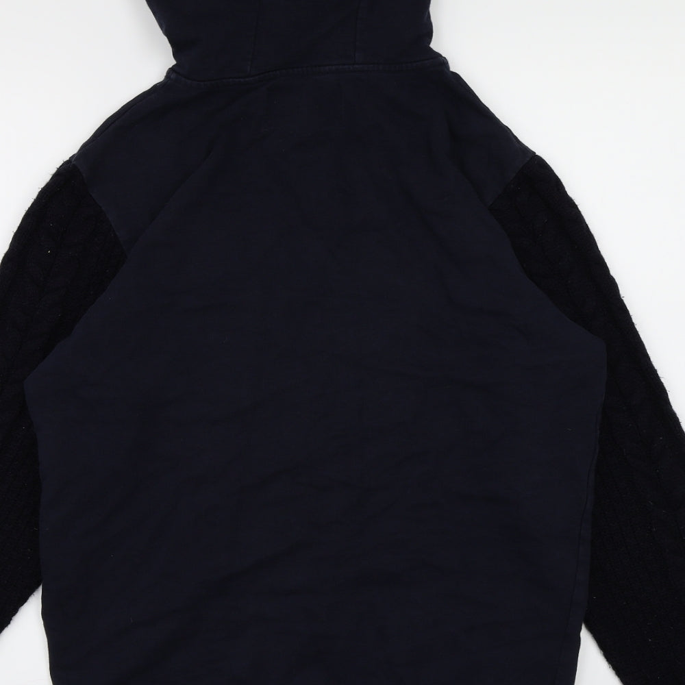 River Island Mens Blue  Jersey Full Zip Hoodie Size M