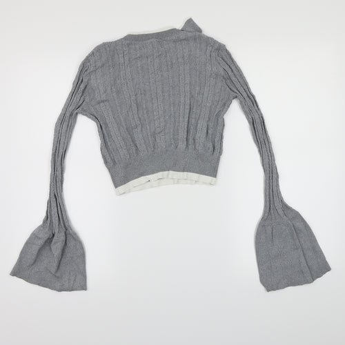 JCL Womens Grey  Knit Pullover Jumper Size S