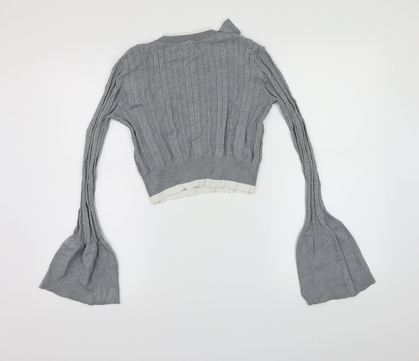 JCL Womens Grey  Knit Pullover Jumper Size S