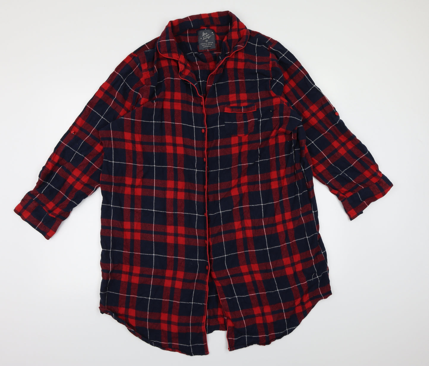 Love to Lounge Womens Red Check  Top Dress Size 22