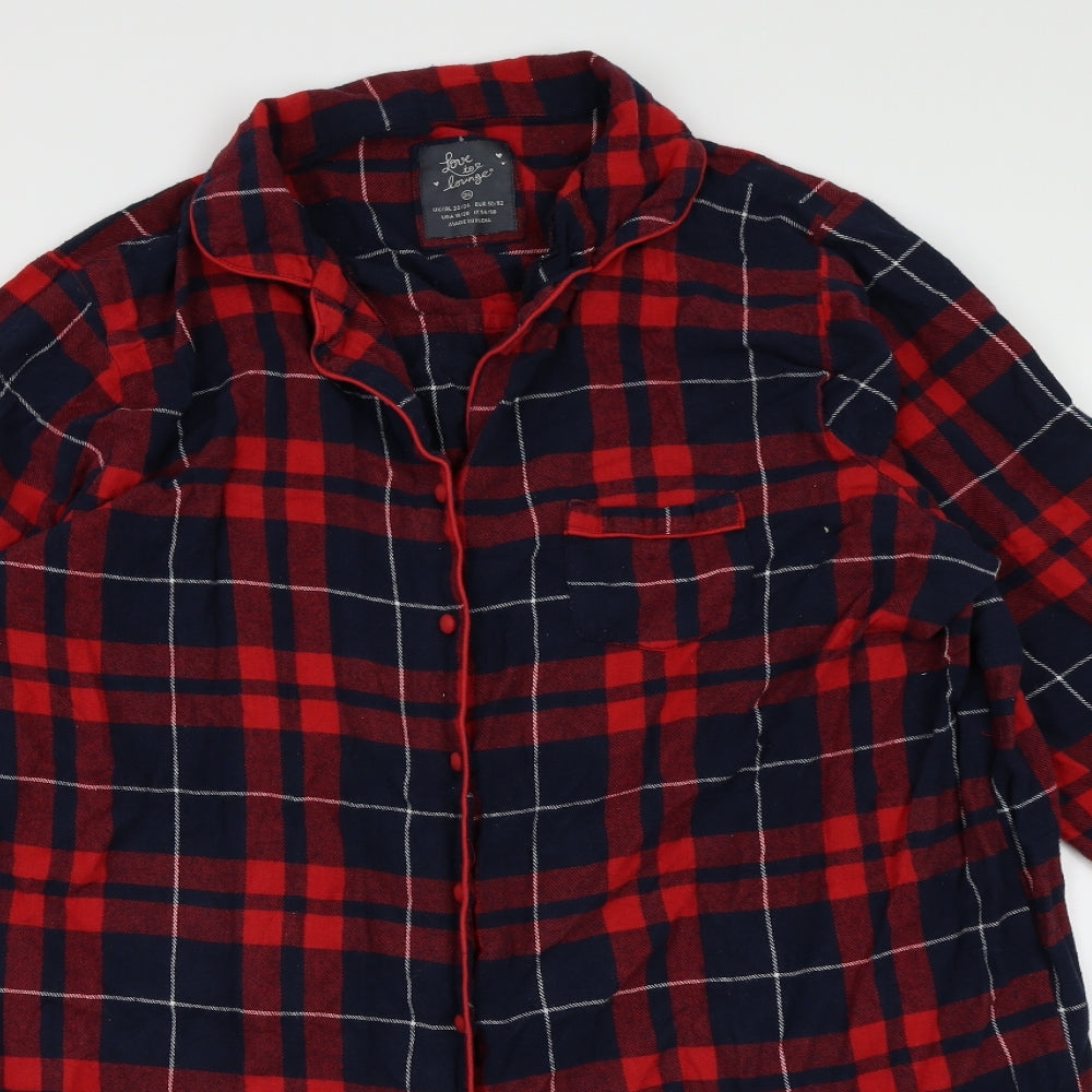 Love to Lounge Womens Red Check  Top Dress Size 22