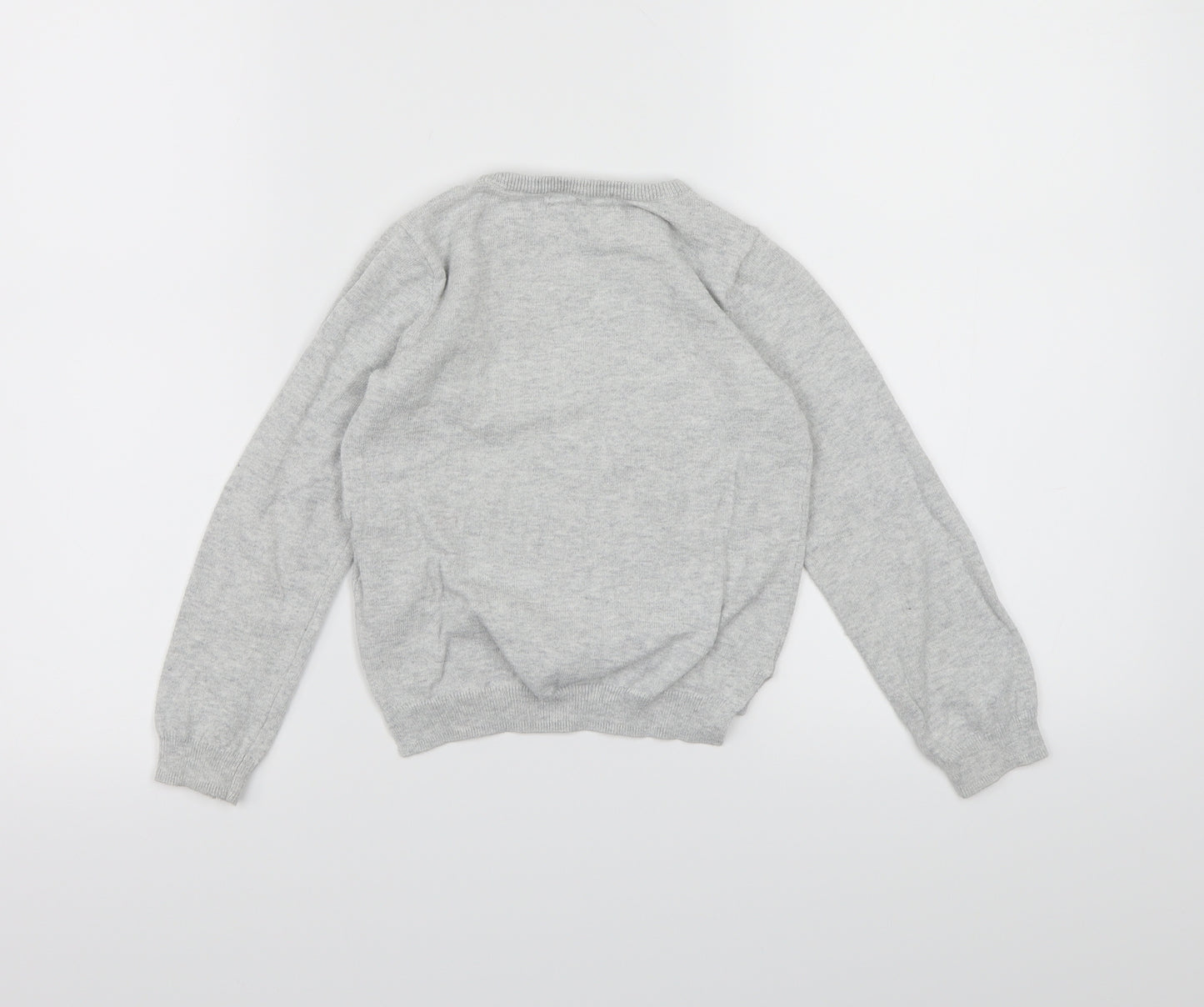 H&M Girls Grey  Knit Pullover Jumper Size 5-6 Years
