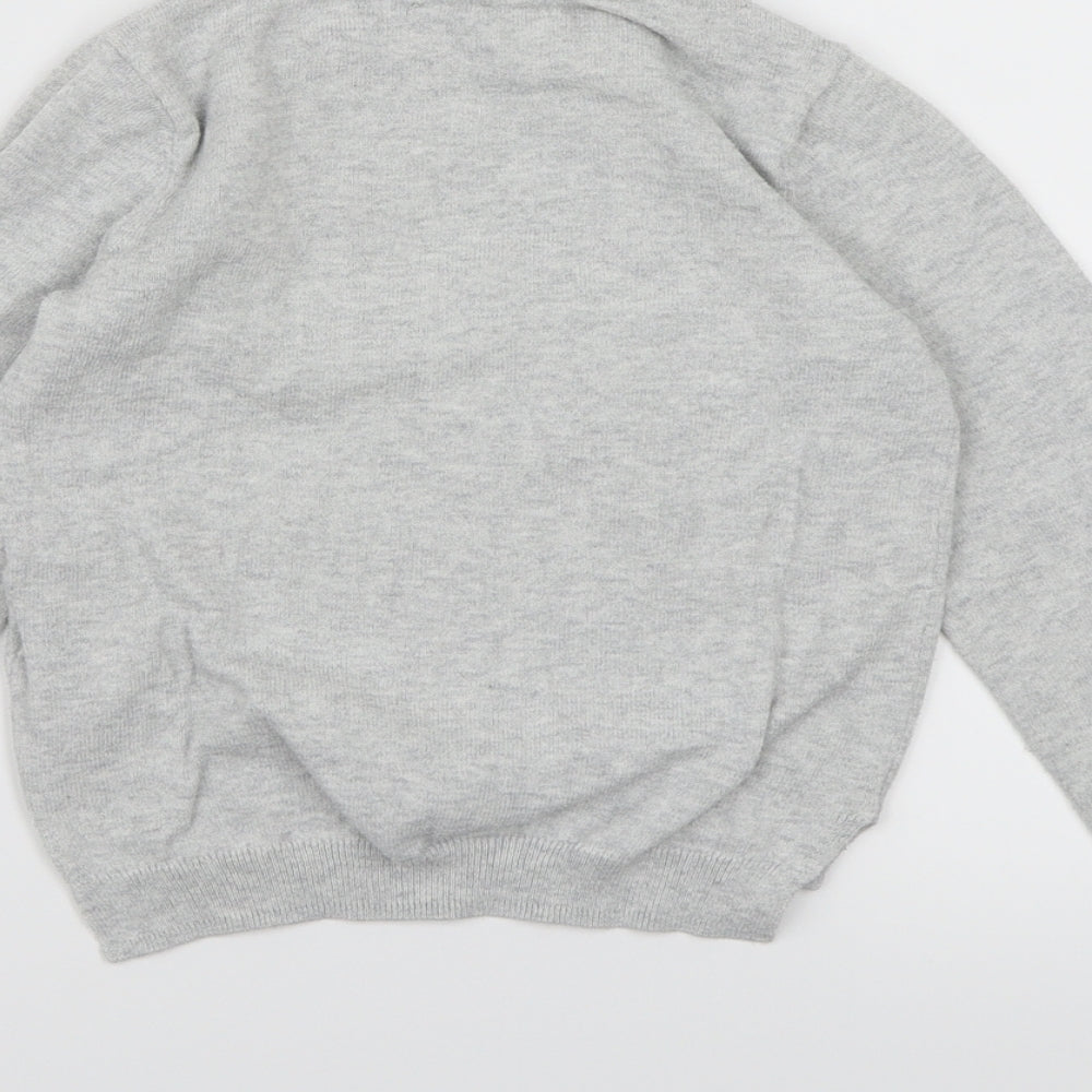 H&M Girls Grey  Knit Pullover Jumper Size 5-6 Years