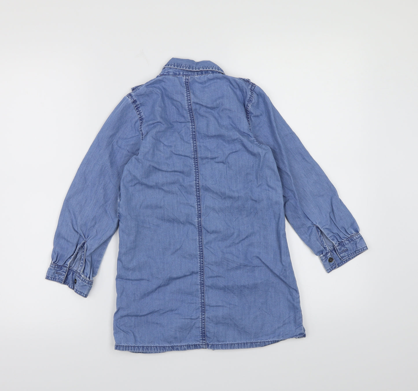 NEXT Girls Blue  Denim Shirt Dress  Size 6 Years