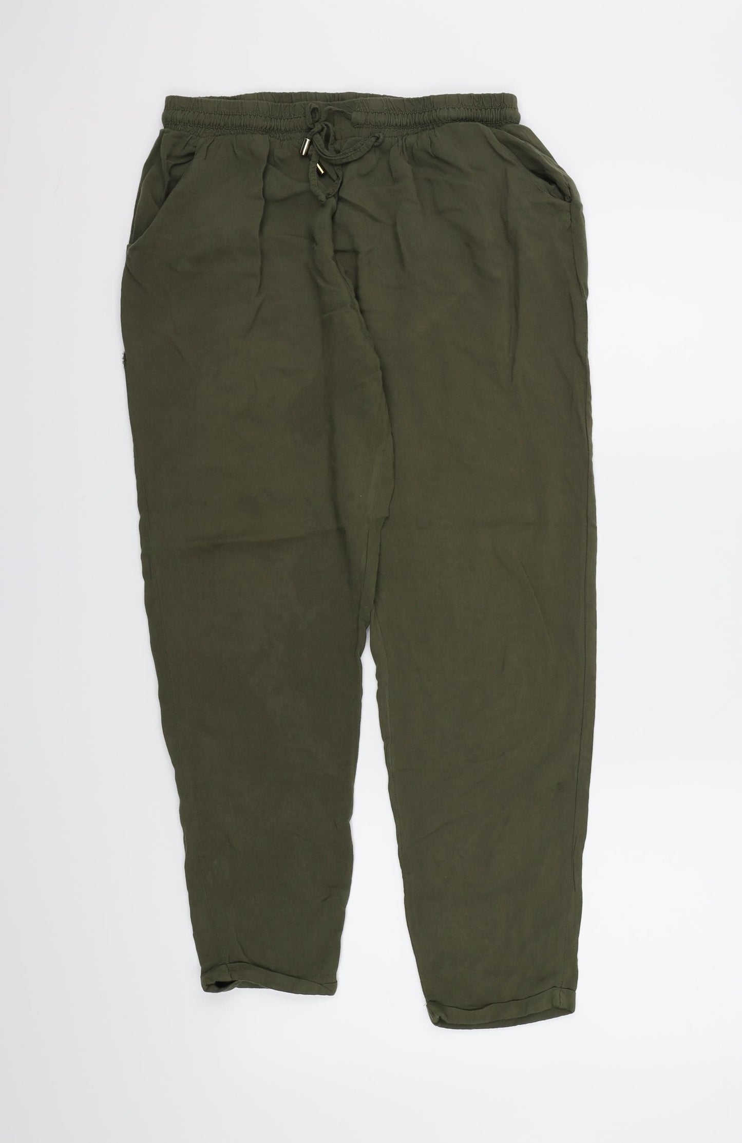 Primark Womens Green   Harem Trousers Size 12 L24 in