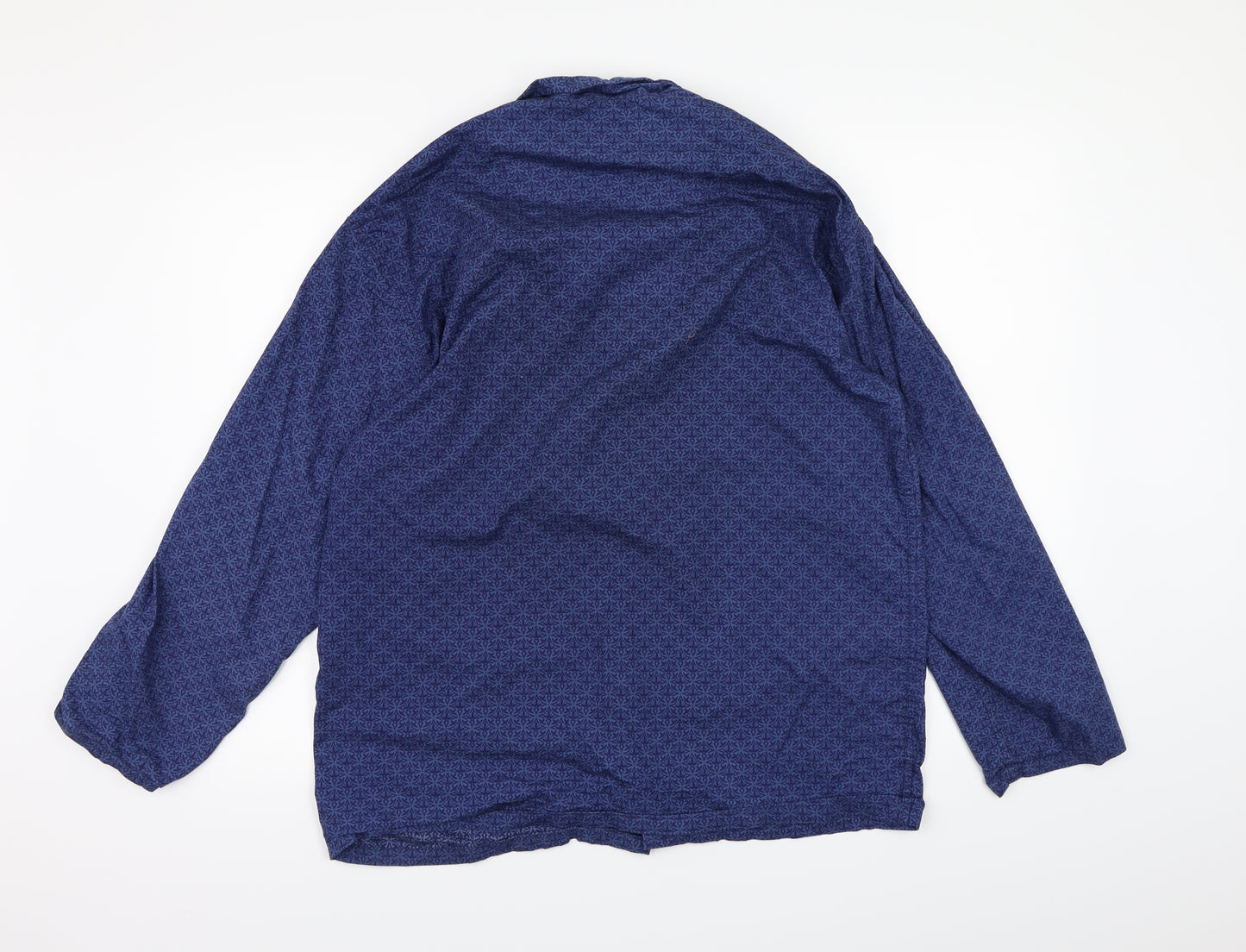 John Lewis Mens Blue Geometric   Pyjama Top Size M