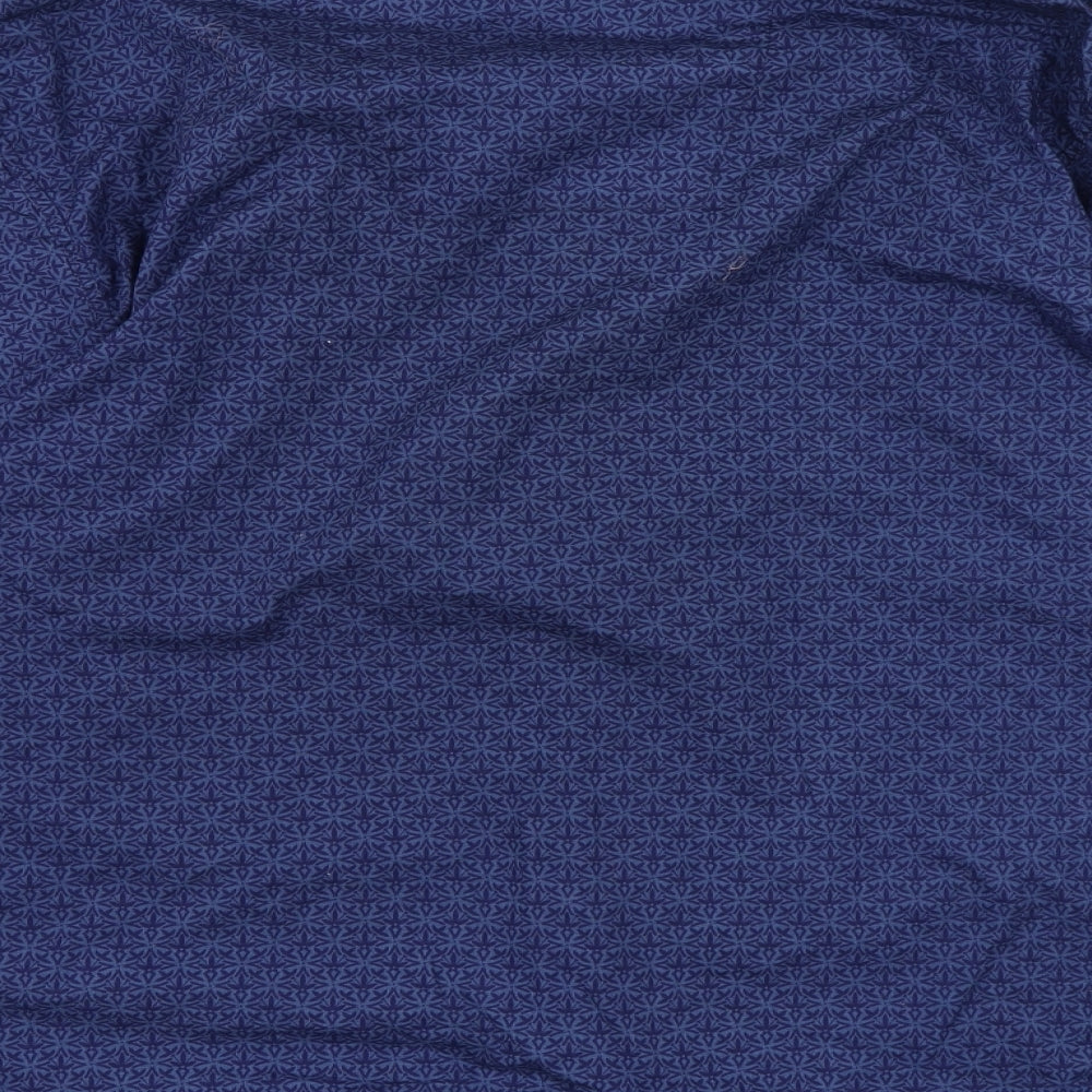 John Lewis Mens Blue Geometric   Pyjama Top Size M