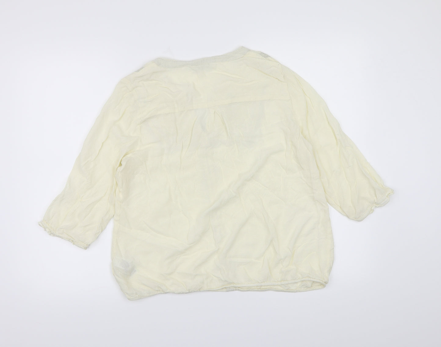 Marks and Spencer Womens White   Basic Blouse Size 14  - Cream