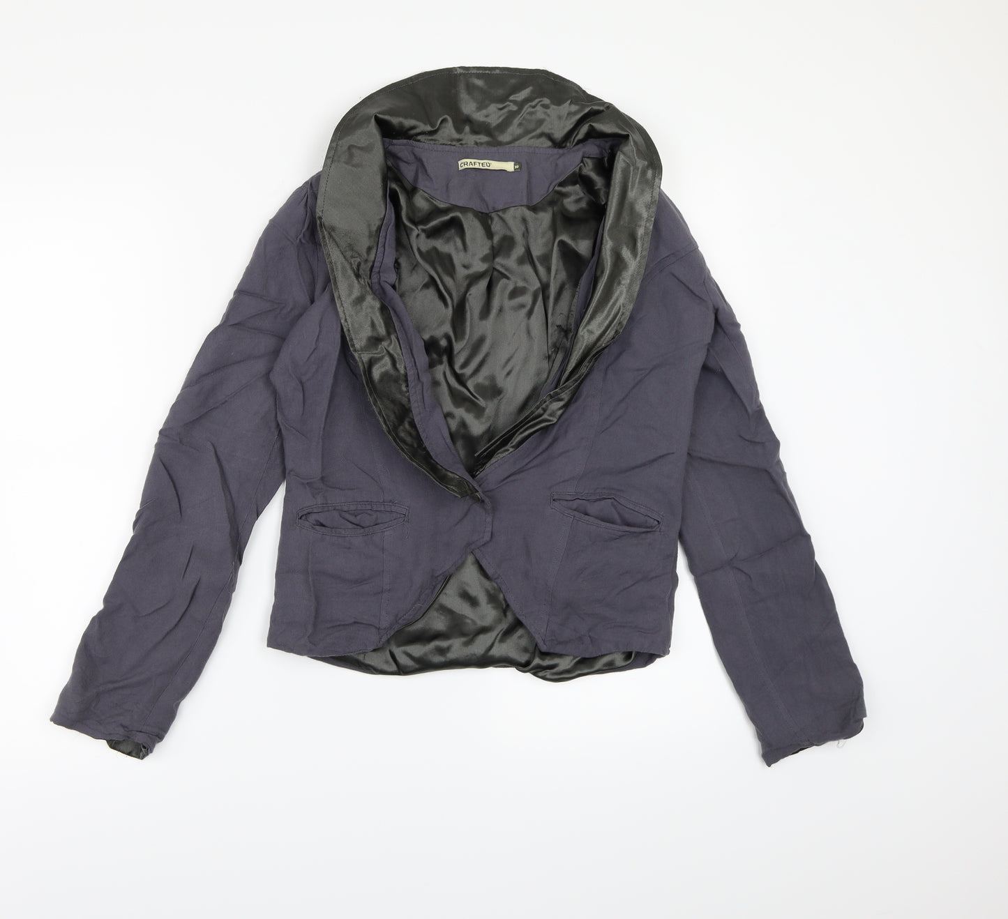 Crafted Womens Purple   Jacket Blazer Size 10