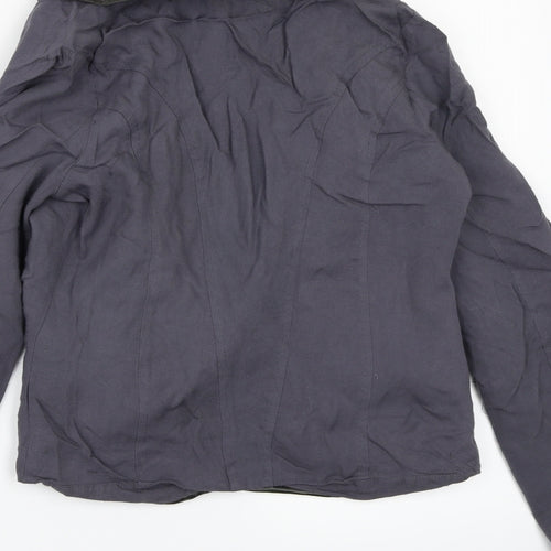 Crafted Womens Purple   Jacket Blazer Size 10