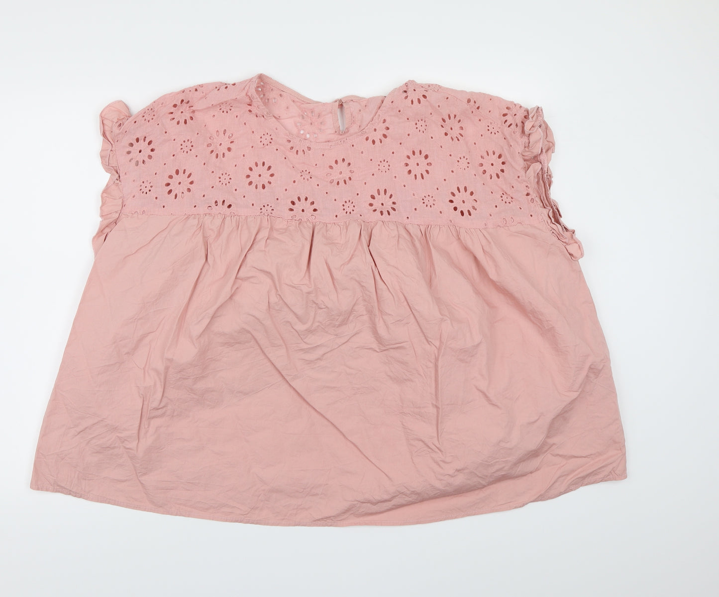 SHIEN Womens Pink   Basic Blouse Size 4XL