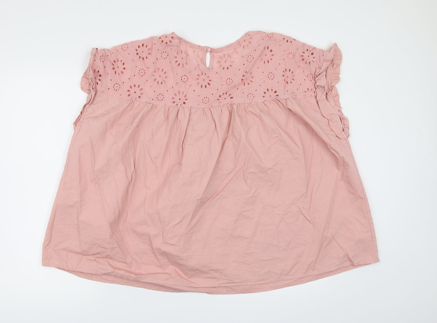 SHIEN Womens Pink   Basic Blouse Size 4XL