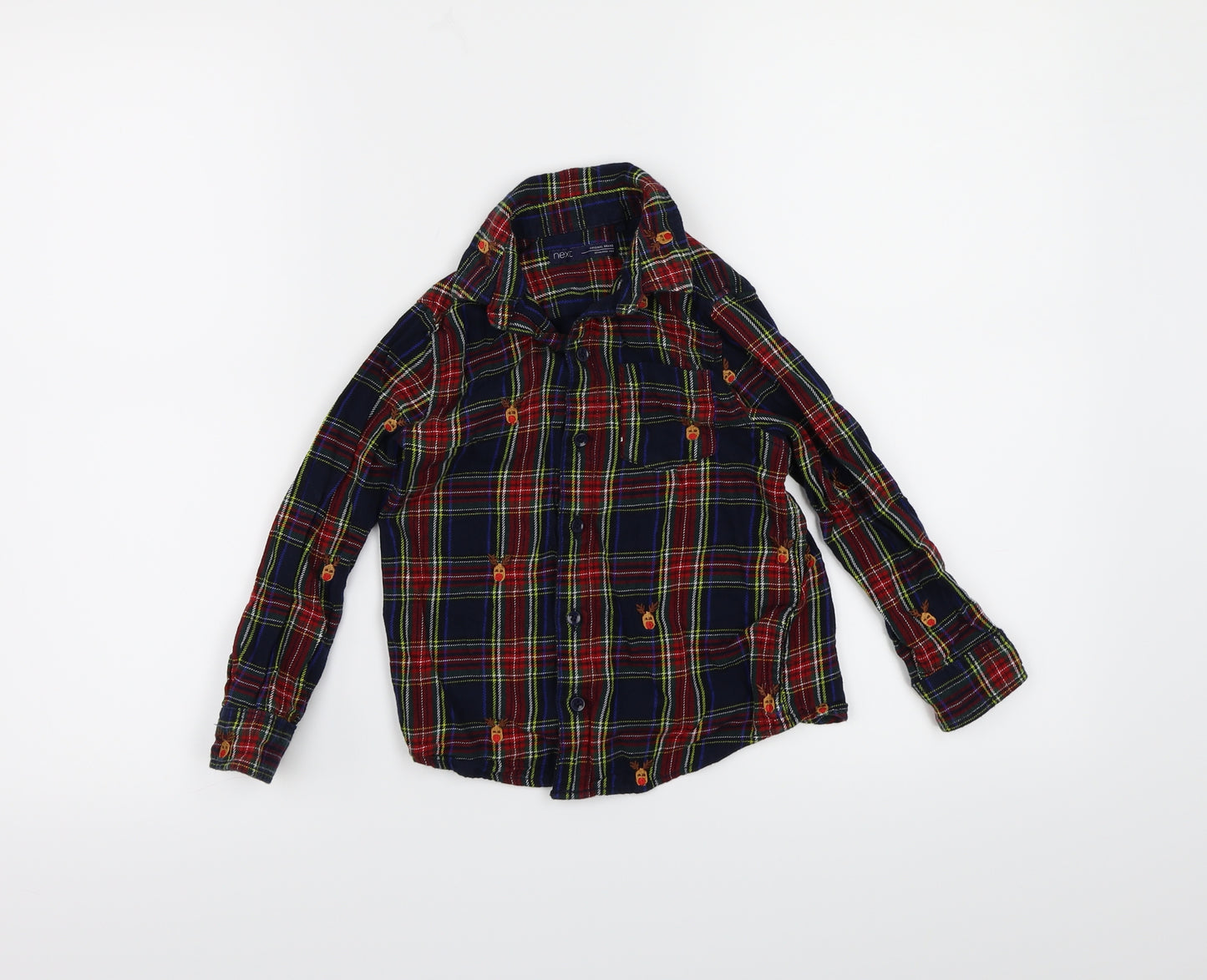 NEXT Boys Blue Check  Basic Button-Up Size 5 Years  - Christmas
