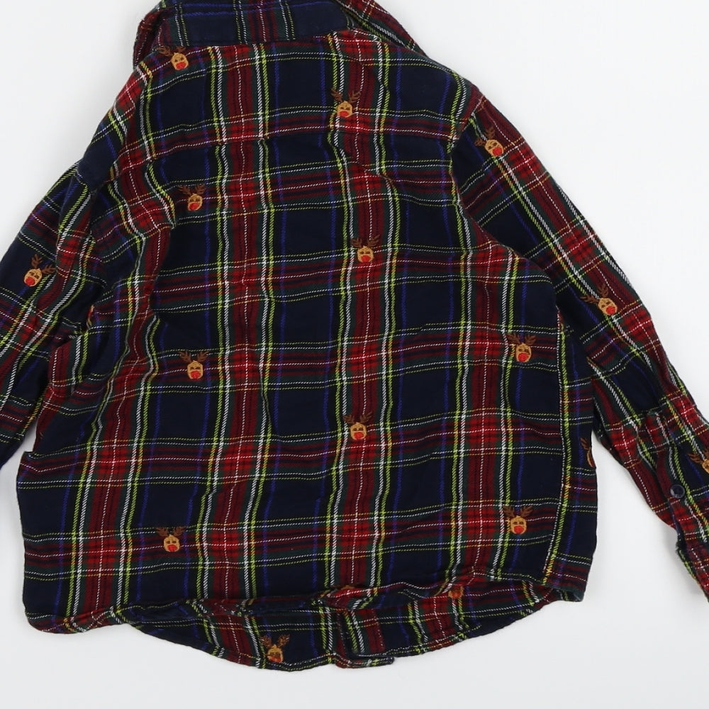 NEXT Boys Blue Check  Basic Button-Up Size 5 Years  - Christmas