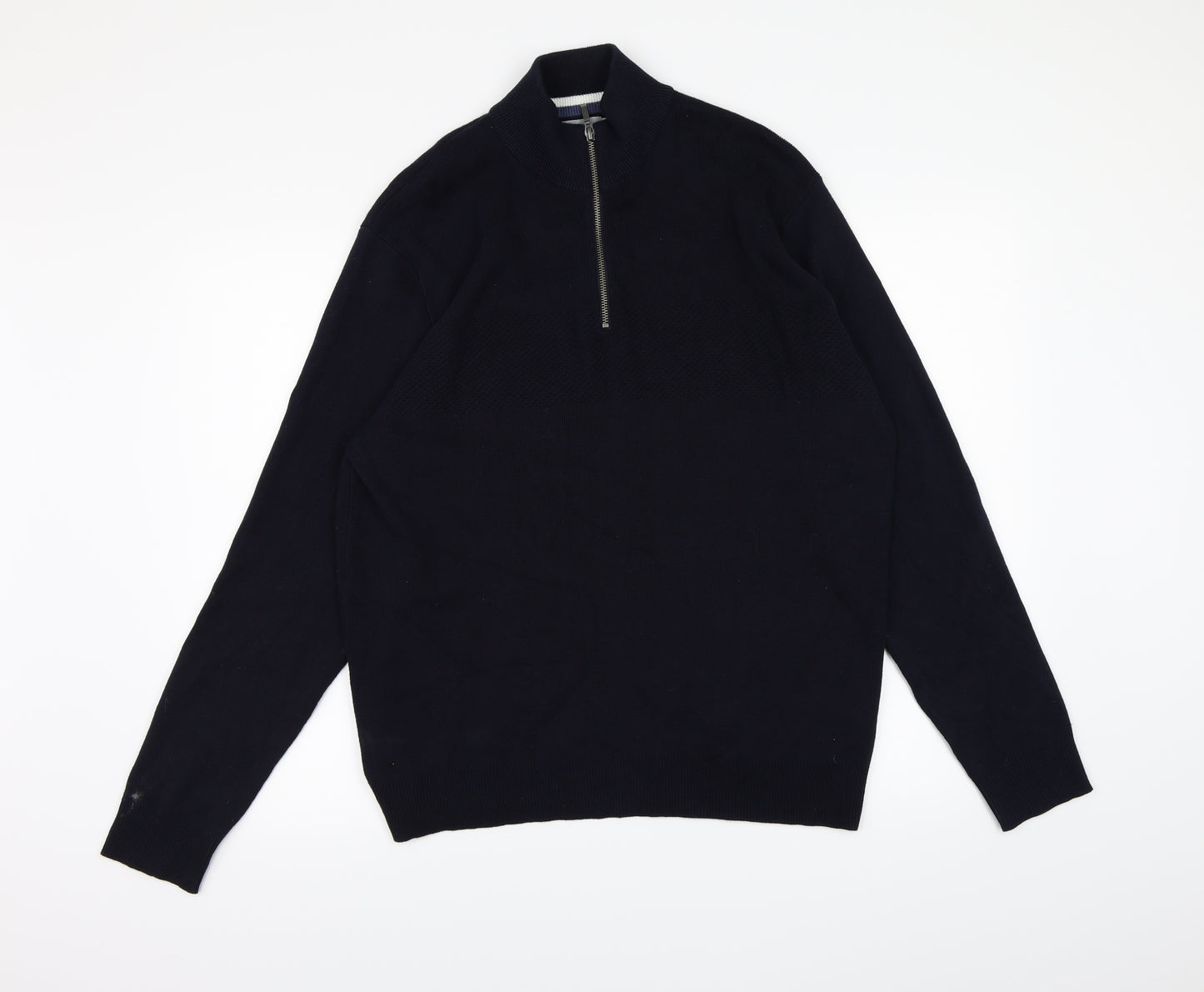 TU Mens Blue  Knit Pullover Jumper Size L