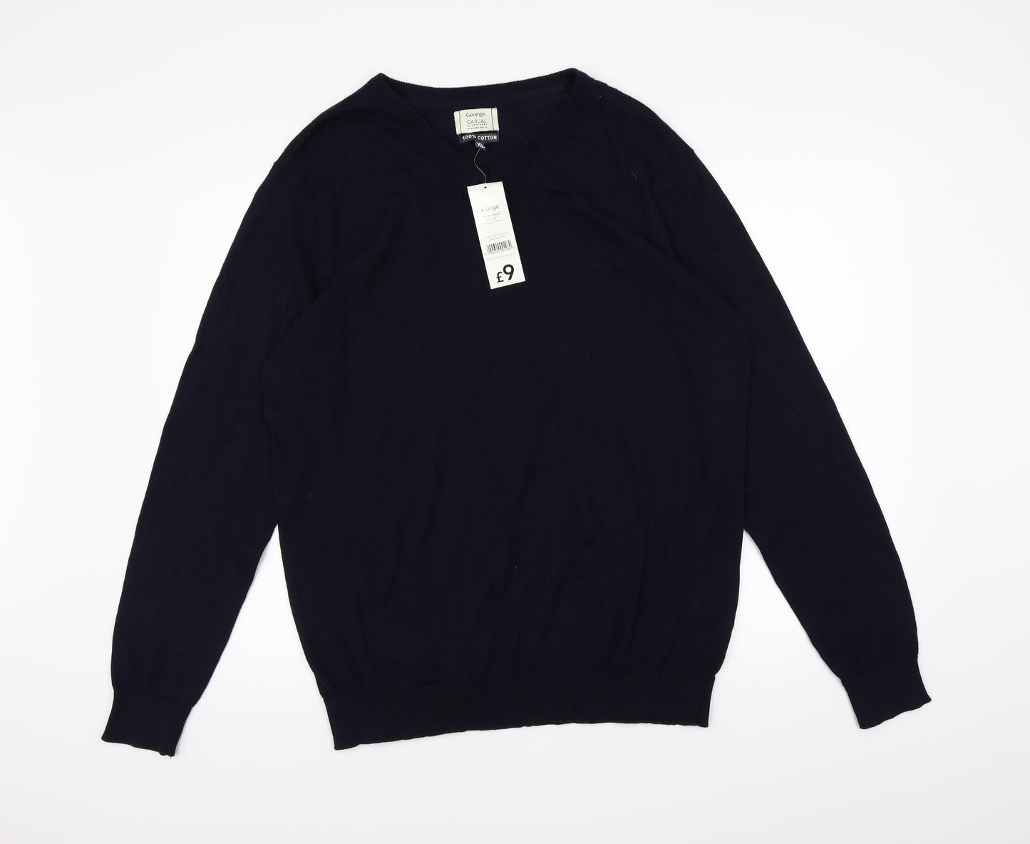 George Mens Blue  Knit Pullover Jumper Size XL