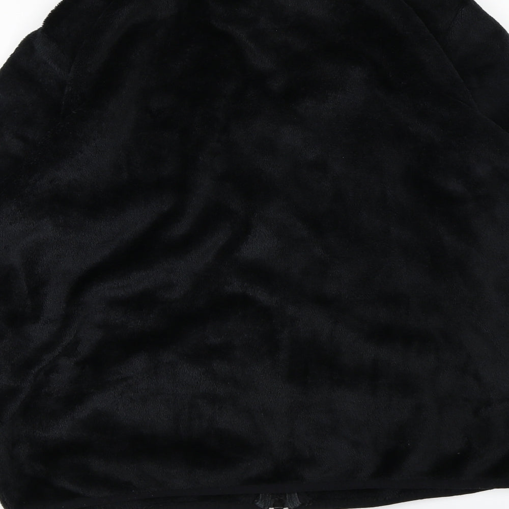 Avenue Womens Black  Fleece Top Pyjama Top Size M