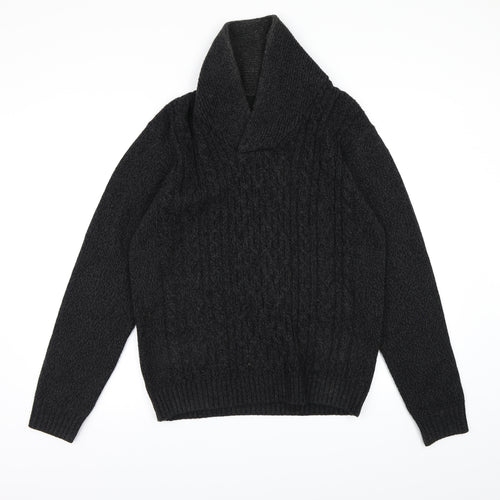 ACW85 Mens Grey  Knit Pullover Jumper Size M