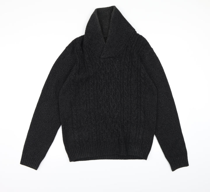 ACW85 Mens Grey  Knit Pullover Jumper Size M