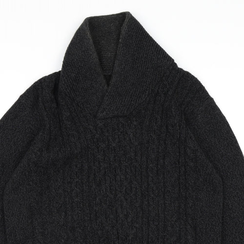 ACW85 Mens Grey  Knit Pullover Jumper Size M