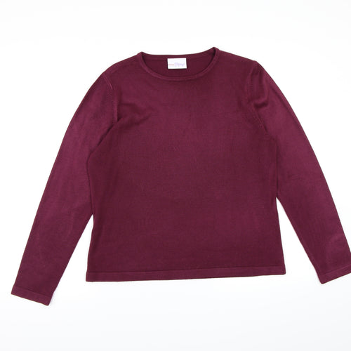 Papaya Womens Purple  Knit Pullover Jumper Size 14