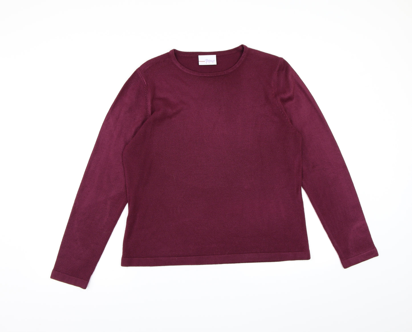Papaya Womens Purple  Knit Pullover Jumper Size 14