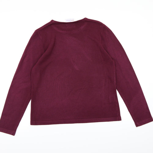 Papaya Womens Purple  Knit Pullover Jumper Size 14
