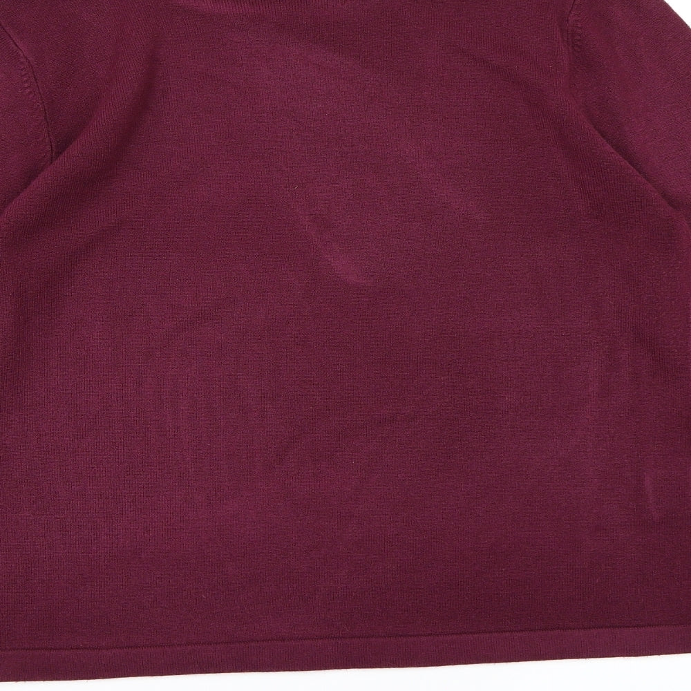 Papaya Womens Purple  Knit Pullover Jumper Size 14