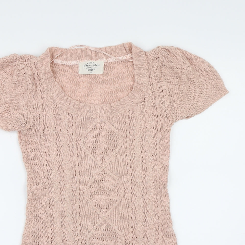 Atmosphere Womens Pink  Knit Jumper Dress  Size 8