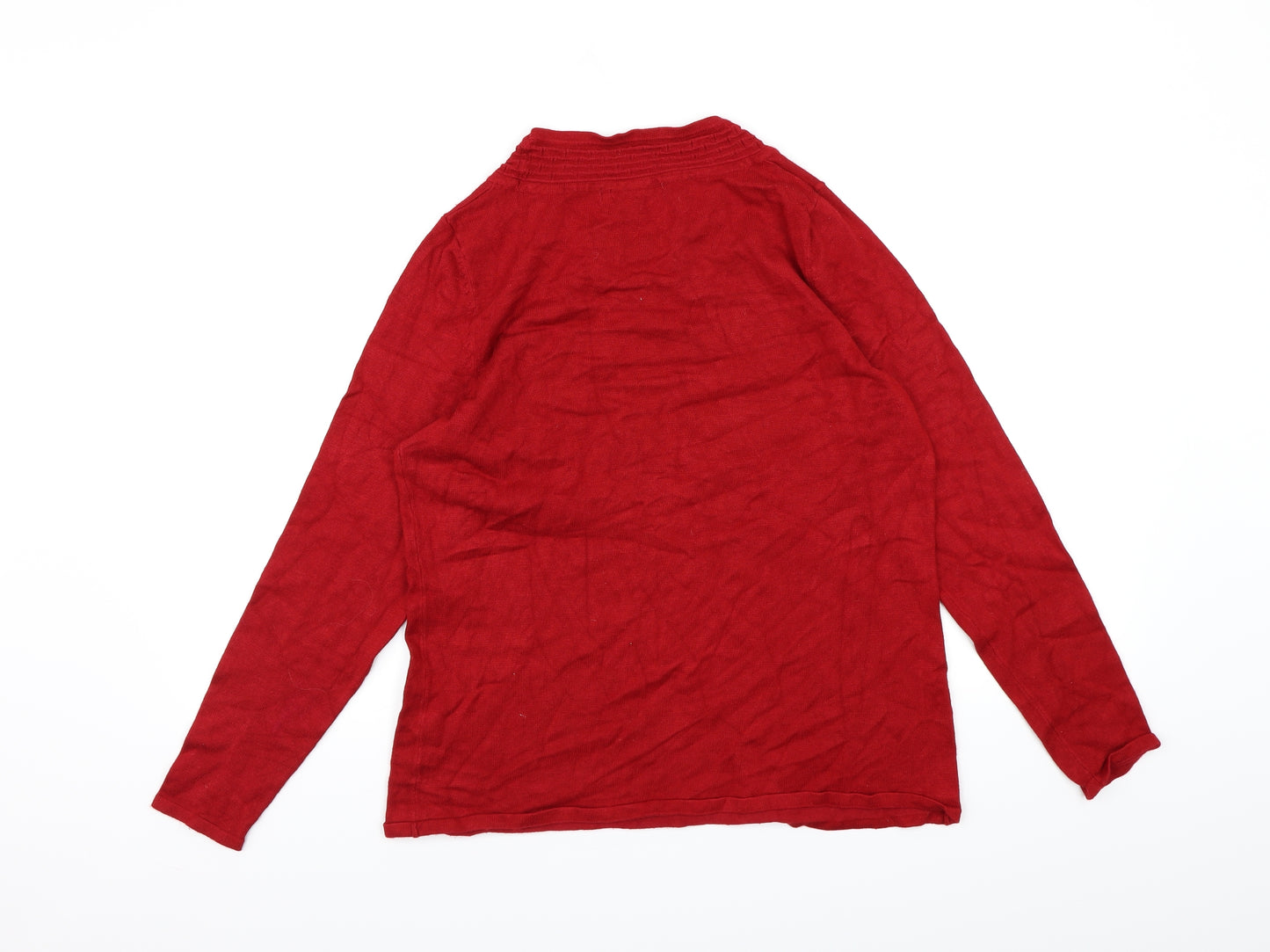 Sky Designs Womens Red  Knit Pullover Jumper Size S