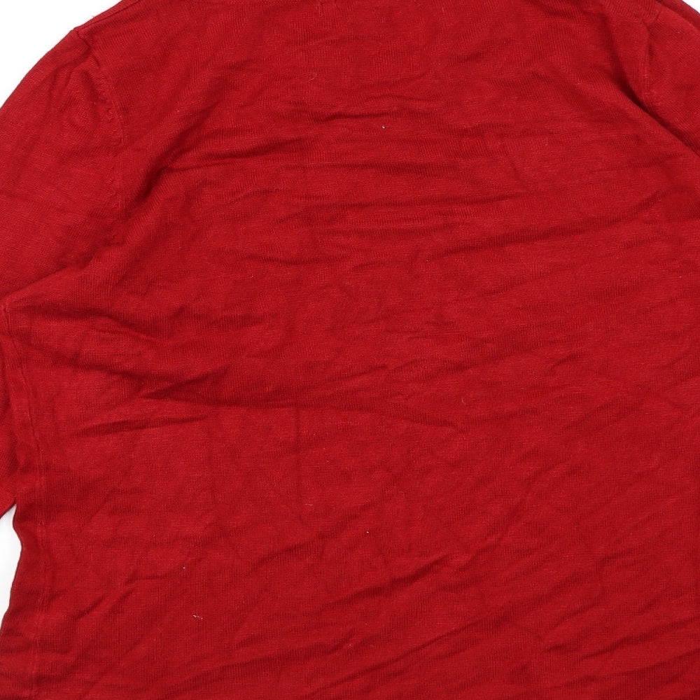 Sky Designs Womens Red  Knit Pullover Jumper Size S
