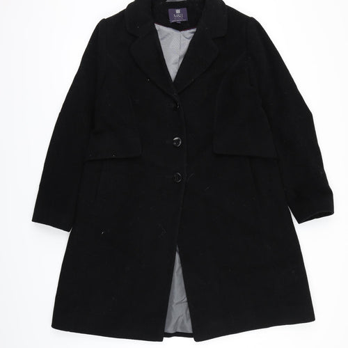 Marks and Spencer Womens Black   Overcoat Coat Size 16