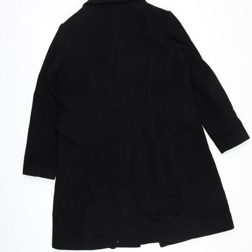 Marks and Spencer Womens Black   Overcoat Coat Size 16