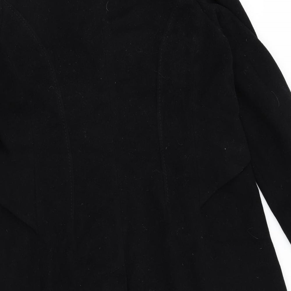 Marks and Spencer Womens Black   Overcoat Coat Size 16