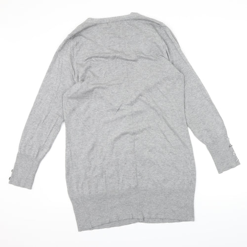 George Womens Grey  Knit Cardigan Jumper Size 16