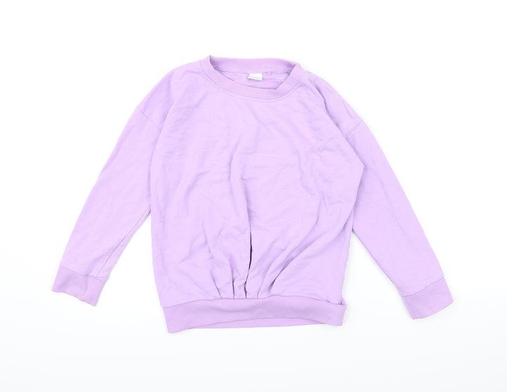 NEXT Girls Purple Jersey Pullover Sweatshirt Size 7 Years