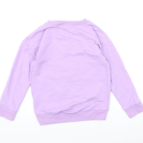 NEXT Girls Purple  Jersey Pullover Sweatshirt Size 7 Years