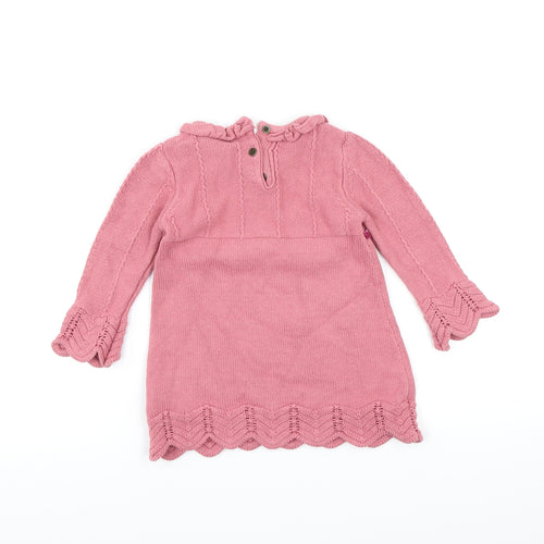 Lily Wicket Girls Pink  Knit Jumper Dress  Size 12 Months