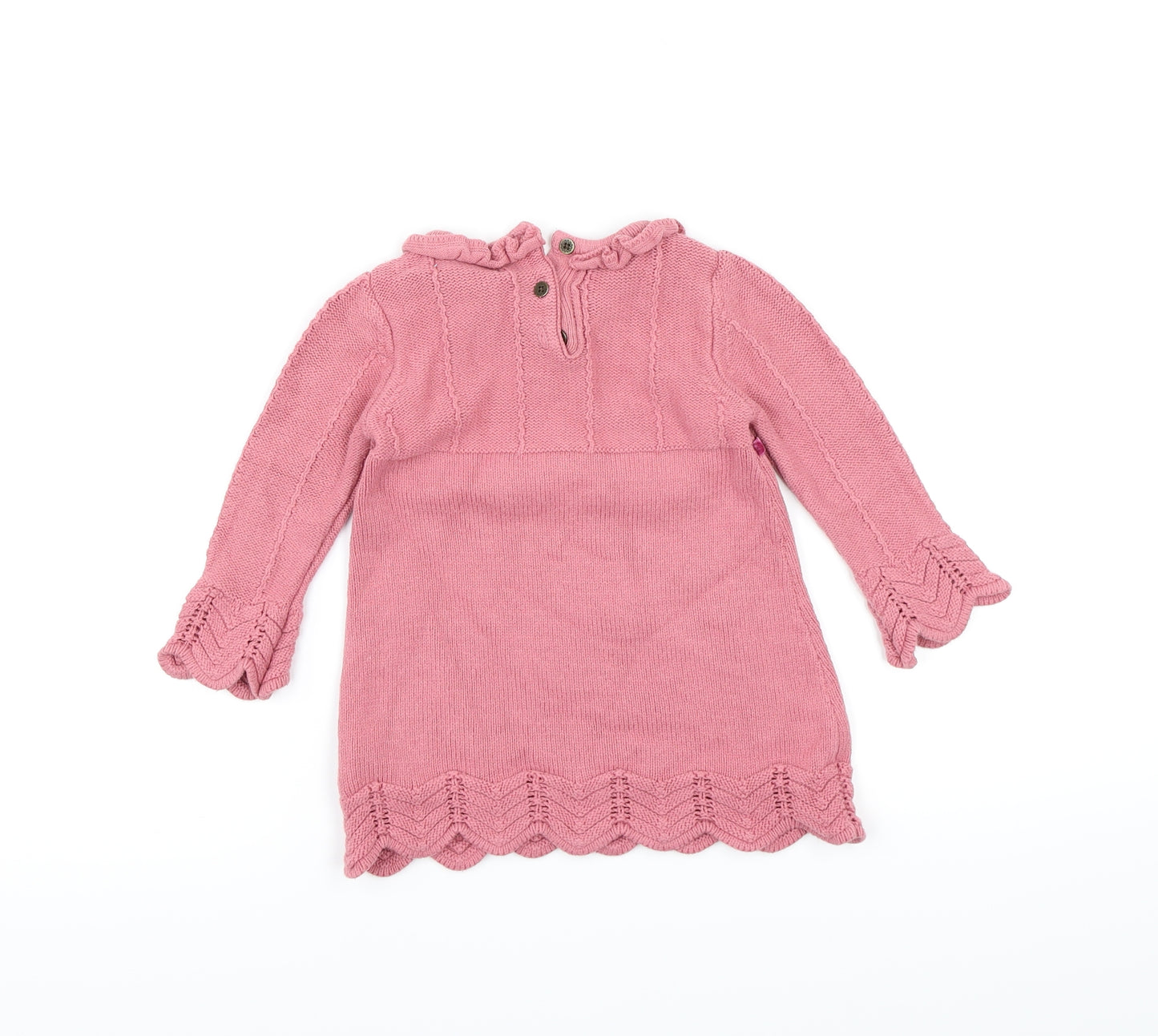 Lily Wicket Girls Pink  Knit Jumper Dress  Size 12 Months