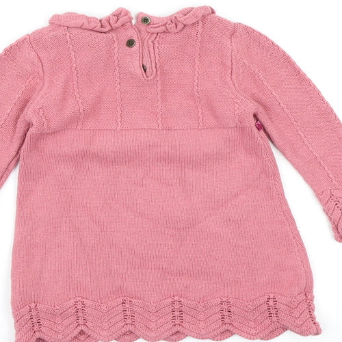 Lily Wicket Girls Pink  Knit Jumper Dress  Size 12 Months