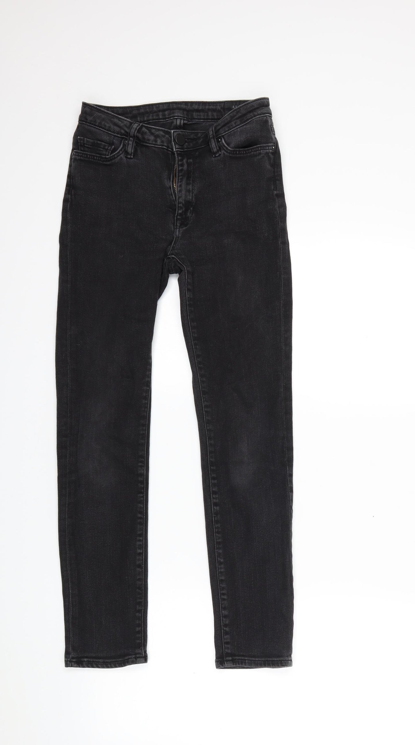 AllSaints Womens Black  Denim Skinny Jeans Size 24 in L25 in