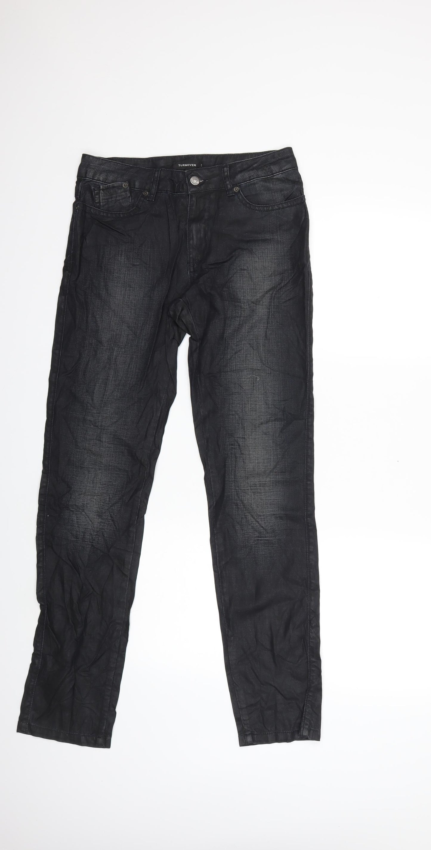 Turnover Mens Black   Trousers  Size 30 in L31 in