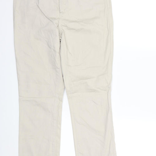 NYJD Womens Beige  Denim Straight Jeans Size 32 in L30 in