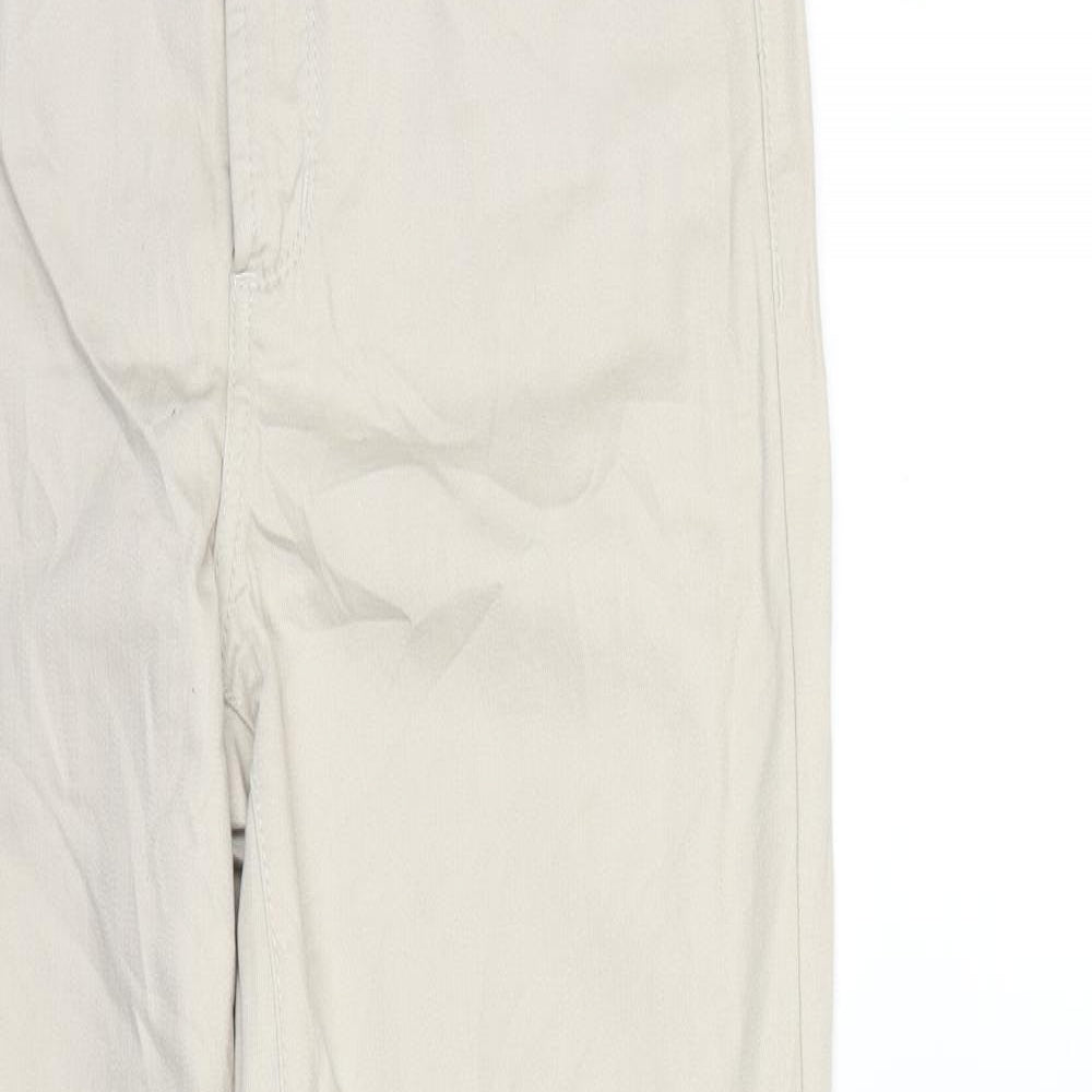 NYJD Womens Beige  Denim Straight Jeans Size 32 in L30 in