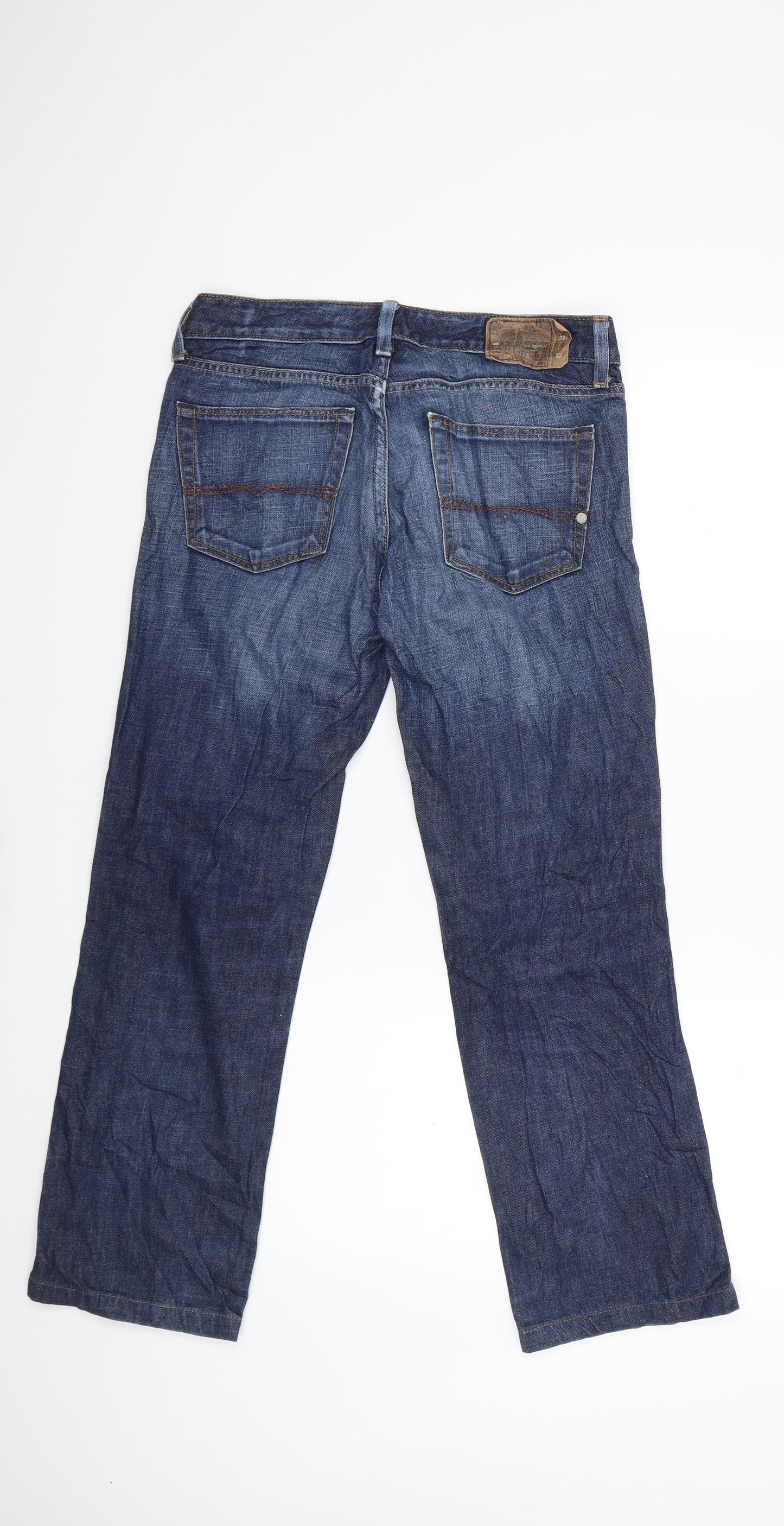 G-Star Mens Blue  Denim Straight Jeans Size 28 in L32 in