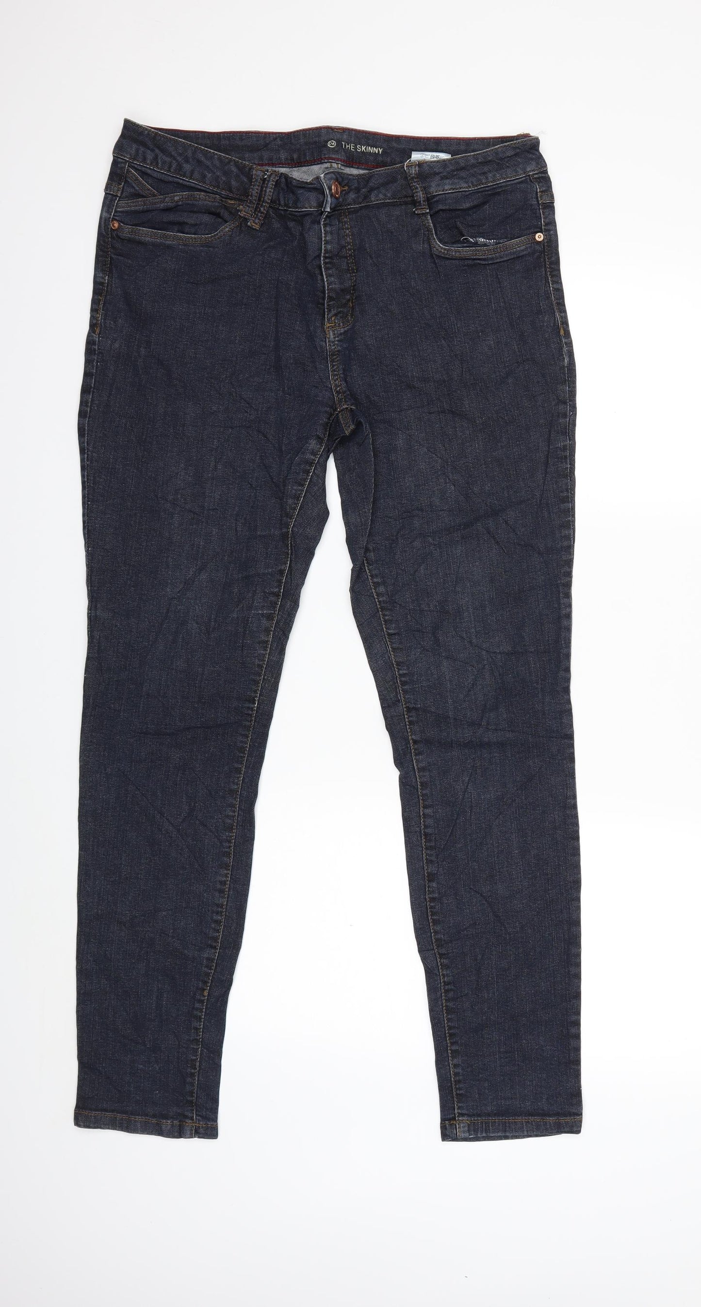 C&A Womens Blue  Denim Skinny Jeans Size 16 L30 in