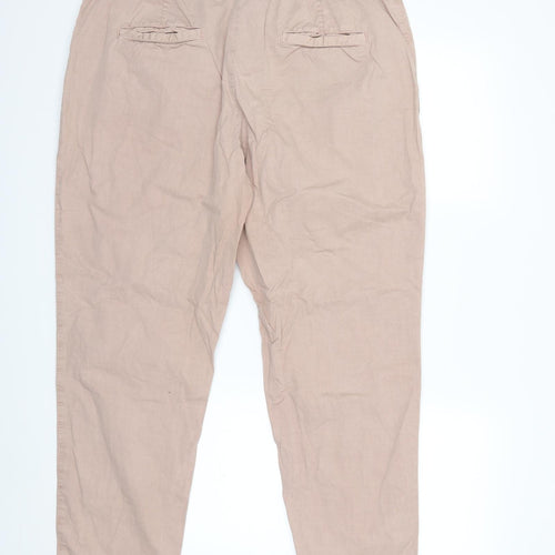 Marks and Spencer Womens Pink   Cargo Trousers Size 18 L28 in