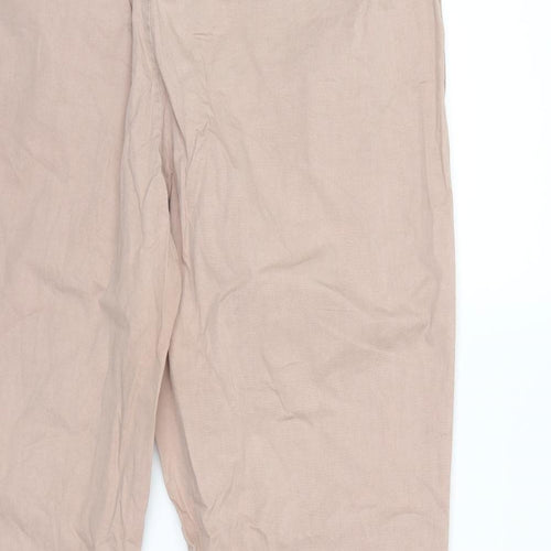 Marks and Spencer Womens Pink   Cargo Trousers Size 18 L28 in
