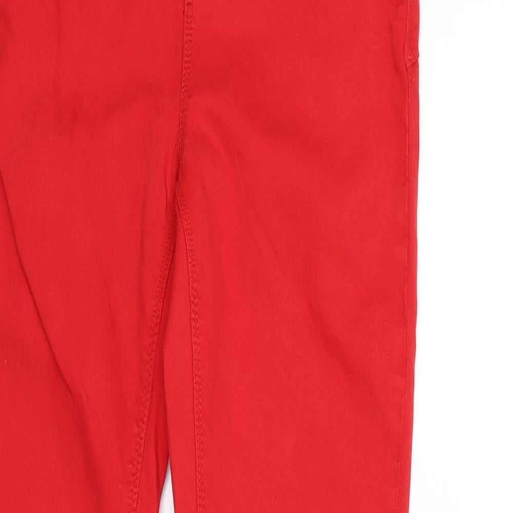 OVS Womens Red  Denim Straight Jeans Size 10 L29 in