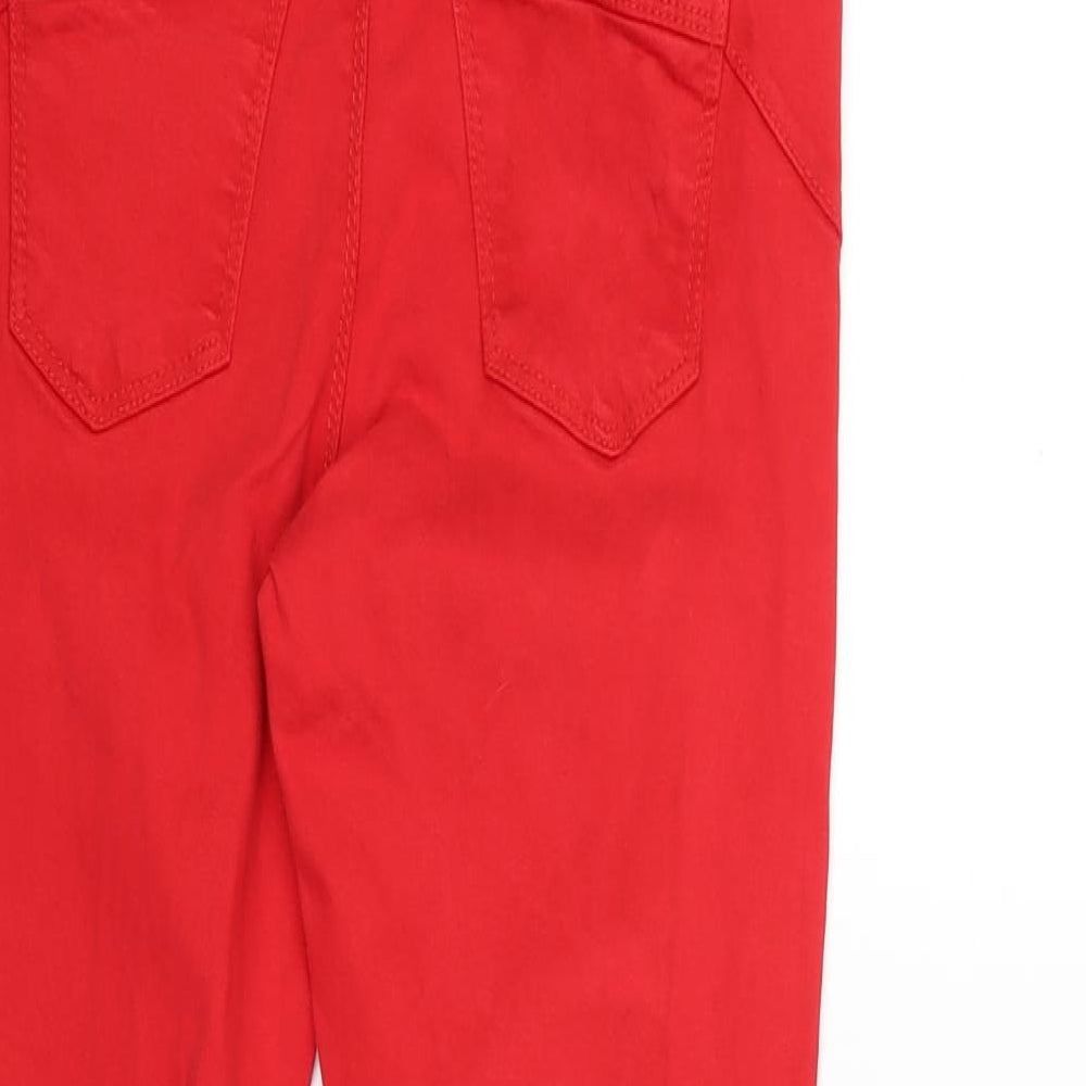 OVS Womens Red  Denim Straight Jeans Size 10 L29 in